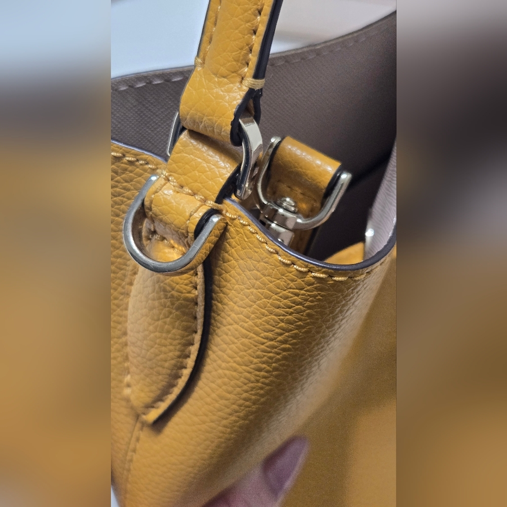 Kate Spade Yellow Leather Bucket Bag - Picture 3 of 16